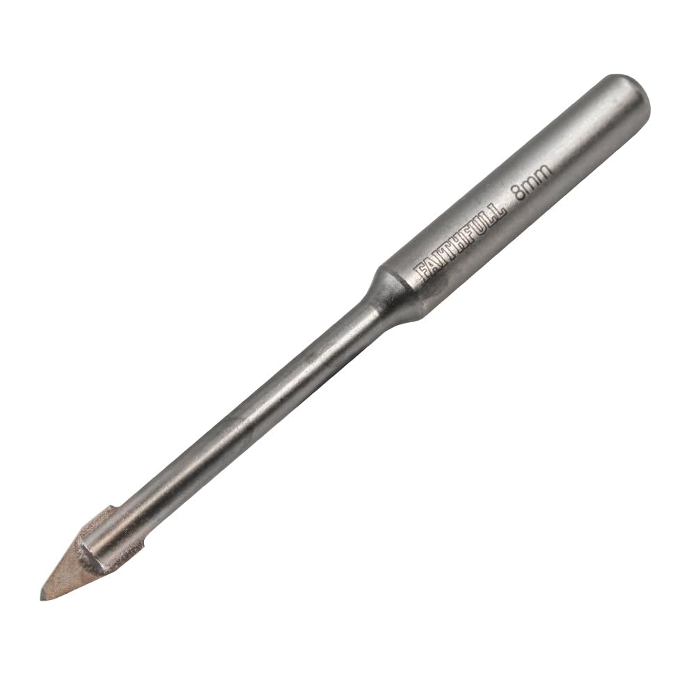 Faithfull FAIGDC08 Carbide Hard Tile & Glass Drill Bit for Porcelain, Ceramic, Mirrors, Porcelain, Terracotta, Tiles, Glass – 8mm