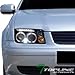 Blk Halo Led Projector Head Lights Parking Signal+Fog K2 Vw Jetta Bora Mk4