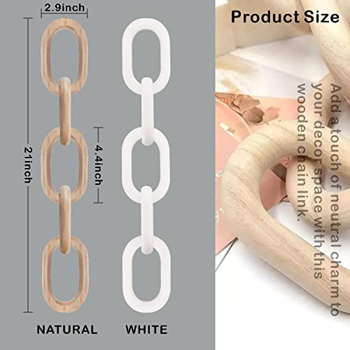 Decorative Wood Chain Link Modern Decorative Chain Link Natural