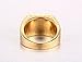 CARTER PAUL Men's Stainless Steel Black Onyx Gold Ring Europe and America Style, Size 14