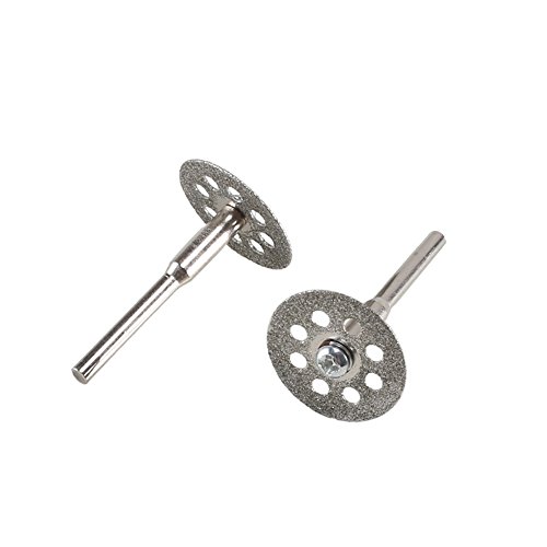 Diamond Cutting Disc, Dayree 10pcs 22mm Mini Cut Off Wheel with Mandrel & Screwdriver for Dremel Rotary Tools Gemstones Glass Cutting Disks - Thumbnail 4