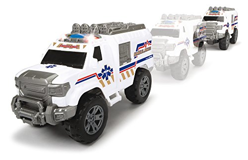 Dickie Toys 203304012 - Action Series Ambulance, Rettungswagen, Krankenwagen, Offroadauto mit Motor, mit Licht- und… – Bild 5