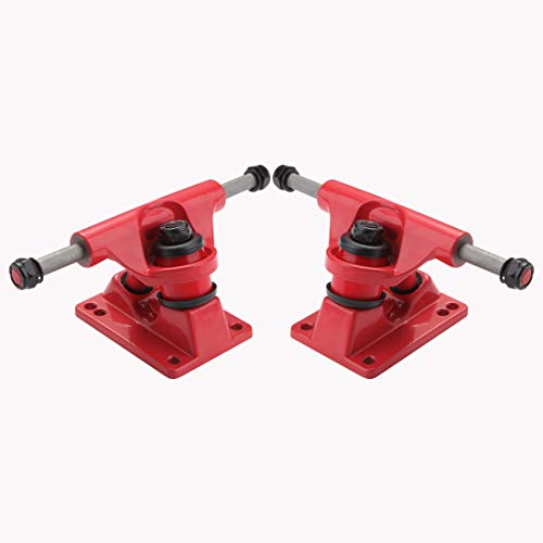 LOSENKA Crusier Skateboard Trucks 3.25-inch for 22-inch Fish Skateboard Aluminum Alloy Truck (2 Sets) (red)