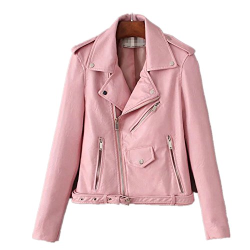 LJYH Women's Fashion Motorcycle Faux Leather Jacket Shorts