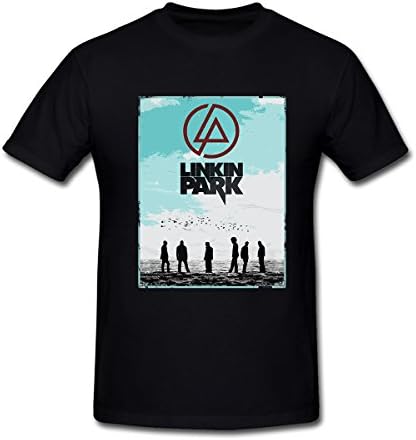 AmyArt Men's Linkin Park Band Image T-Shirt XXXL Black