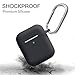 Airpods Cases,Ultra Slim Shockproof Protective Airpods Cover Accessories Kits Skin Silicone Chargeable Headphone Case with Anti-Lost Carabiner for Apple Airpods Case(Support Wireless Charging)thumb 1