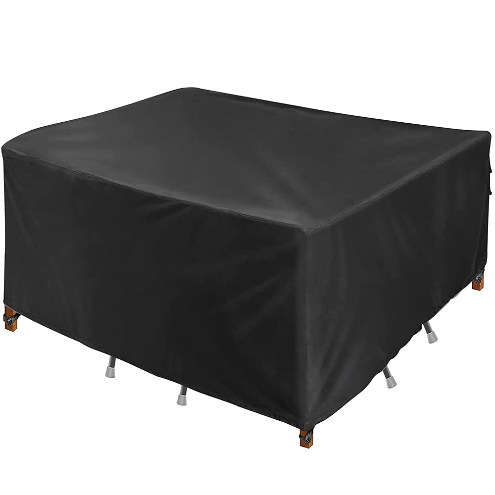 CENPEK Patio Table Cover Square Round Patio Furniture Cover Easy On or Off, Multiple Sizes Waterproof Dustproof Cover for Outdoor Dining Table Set