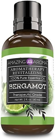 Amazing Aroma Bergamot Essential Oil -2 oz. Bottle -100% Pure, Undiluted Therapeutic Grade Oils - Ideal for Aromatherapy Revitalizing - Great Quality Great Value!