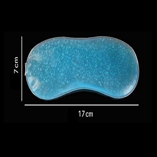Chunyang Blue Ice Pack Goggles Gel Bag+Black Eye Cover Mask Shade Blindfolds Sleeping Aid