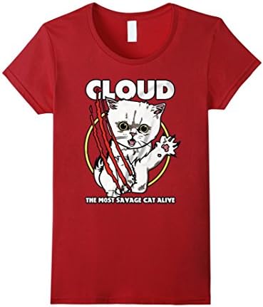 Women's PopularMMOs "Savage Cloud" Tee Navy Small Cranberry