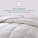 APSMILE Feather Down Comforter King Size - 650 Fill Power Medium Warm 100% Organic Cotton Cover Fluffy Goose Feather Down Duvet Insert for All Season (106x90, Ivory White)
