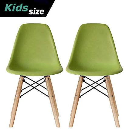 2 Black Kids Size Plastic Side Chairs Plastic Chairs Black - 