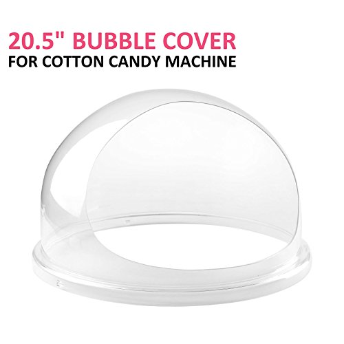 VEVOR Candy Machine Bubble Shield 20.5 Inch Clear Plastic Cotton Candy Cover for Commercial