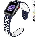YOUKEX iWatch Band Compatible for Apple Watch Band 38mm 42mm Sport Band Women Men for Series 4,3,2,1 Soft Silicone Straps (Works for 40mm 44mm Watch)