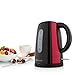 Odette Fast Boil 7 Cups (1.7 Liter) BPA-Free Red and Black Electric Hot Water Kettle for Tea, Coffee with Auto Shut Off, Boil Dry Protection and Cool Touch