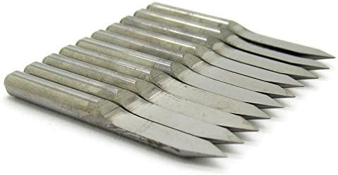 10x 45 Degree 0.1mm CNC Router Cutting Bits,Carving Tools,V Shape Engraving Bit,PCB Cutters