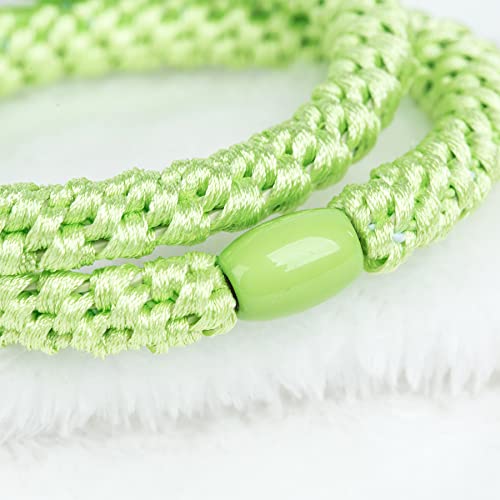 GYGYL 8Pcs Green Hair Ties for Women Girls, Elastics Hair Bands Ponytail Holders for Thick Hair, No Damage No Crease Hair Elastics
