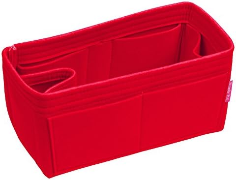 Best Handbag Organizer, Purse Organizer, Insert, Liner, Felt Structure Shaper, Large Wide, Red