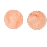 QYLHH 2 Pcs Ball Himalayan Salt Massage Stones Hot Massage Cold Massage Stones Set Warm Rocks Kit for Facial SPA1.97IN