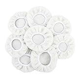 Racol Car Polisher Bonnet, 8Pcs Car Polisher Pad Bonnet Polishing 9 to 10 Inch Bonnet Buffing Pad Cover Soft Microfiber for Car Polisher Pack (White, 9-10in)