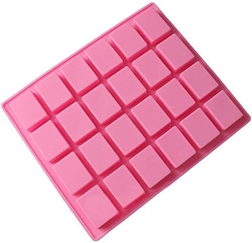 VAURUM 24 Cavities Small Rectangle Shape Soap Chocolate Resign All Purpose Mold (APX Wt 15 GMS)