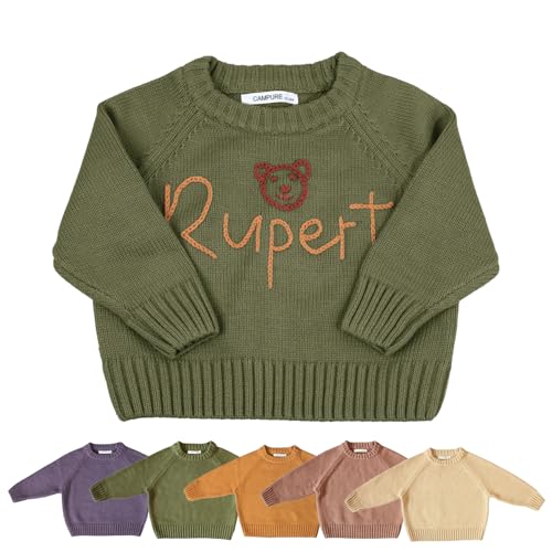 Handcrafted Custom Baby Sweater - Personalized Embroidered Birthday Jumper - Unique Gift for Newborns and Toddlers