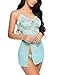 Avidlove Women Babydoll Lingerie Dress Lace Chemise Nightwear Split Hem Sleepwear