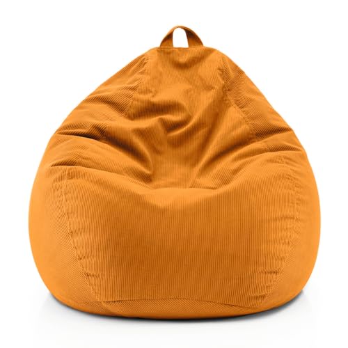 Lumaland Comfort Line Sitzsack Feincord L - 185 L | bequemer Sofa Sessel Cord – ideal zum Pouf | EPS Perlen Bean Bag mit Füllung | Indoor Sitzsessel -