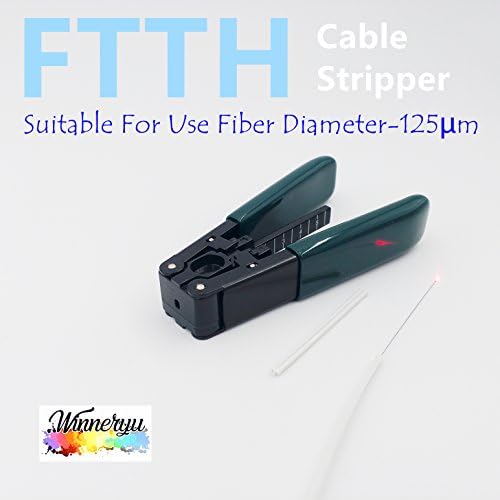 Fiber Optic Cable Stripper, Winneryu, FTTH Cold Junction Drop Cable Stripper Tool Fiber Optic Cable Stripper Cutter Stripping Pliers with Scale