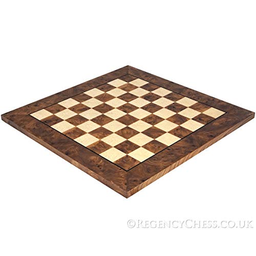 Regencychess 20.5 Inch Briarwood and Elm Luxury Chess Board