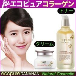 Amazon 韓国コスメ ダナハン ソマン化粧品 エコピュア オーガニック コラーゲン2種セットエッセンシャル トナー 化粧水 クリーム ビューティー 通販