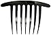 Caravan Jeweled 7 Tooth French Twist Comb In Black And Sprinkled With Crystals And Studs