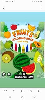 Livro Colorindo frutas com idioma inglês