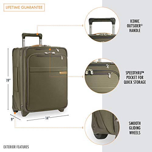 Briggs & Riley Baseline 19 inch Under Seat CarryOn Luggage with Wheels