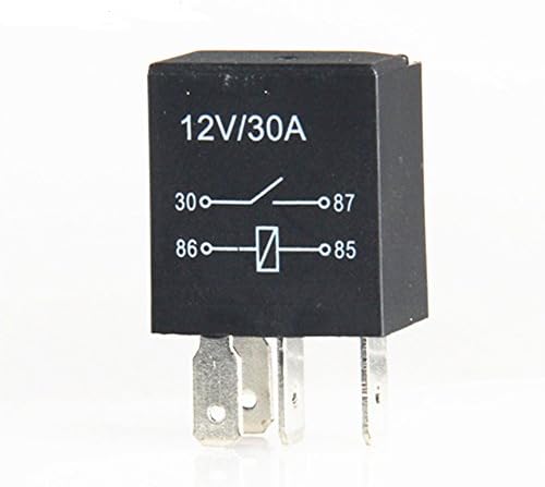 Shenlang 5-Pack 30A Car Relay Switch Set 12V 4 Pins SPST Automotive Relays