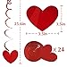 Valentines Day Decorations, Valentine Hanging Heart Swirl Decoration for Ceiling - Great for Anniversary, Wedding, Birthday, Bridal Shower, Bachelorette Party