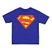 Superman Classic Shield Logo Little Boys T-shirt - Blue (Juvy Large (7))