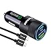 Fortune 36W Fast USB PD Type C Car Charger with USB Power Delivery 2.0 & Quick Charge 3.0 + 6ft USB C 2 C Cable for Galaxy S9 S8 Plus Note 8 Pixel 2/XL Moto Z2 LG V30 and more
