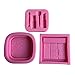 Anyana 3D mini Makeup Tools Loose Powder Eye Shadow silicone mould embossing cake Fondant imprint gum paste mold for Sugar paste fashion cupcake decorating topper decoration sugarcraft set of 3