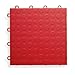 BlockTile B0US4330 Garage Flooring Interlocking Tiles Coin Top Pack, Red, 30-Pack