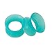 Piercing Area 1Pair Ultra Thin Silicone Flexible Ear Tunnels Plugs Expander EarSkin Piercing Body Jewelry Turquoise 00g(10mm)