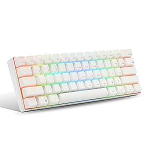 RK ROYAL KLUDGE RK61 2.4Ghz Wireless/Bluetooth/Wired 60% Mechanical Keyboard, 61 Keys RGB Hot Swappable Brown Switch…