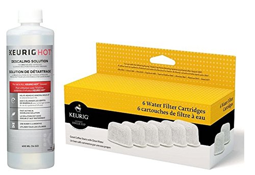 Keurig Six Water Filter Cartridges & Keurig Descaling Soluti