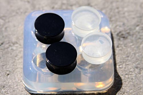 Silicone Ear Piercing Mold for Resin - Ear Tunnel Stretching Size 20mm - 4 Piece Mold