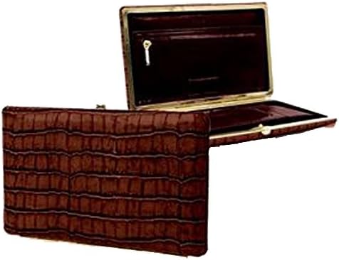 Abas Full Frame Clutch in Vintage Crocco (772-104) (Brown)