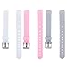 I-SMILE 3PCS Newest Replacement Wristband With Secure Clasps for Fitbit Alta Only(No tracker, Replacement Bands Only) (White&Grey&Nude Pink)