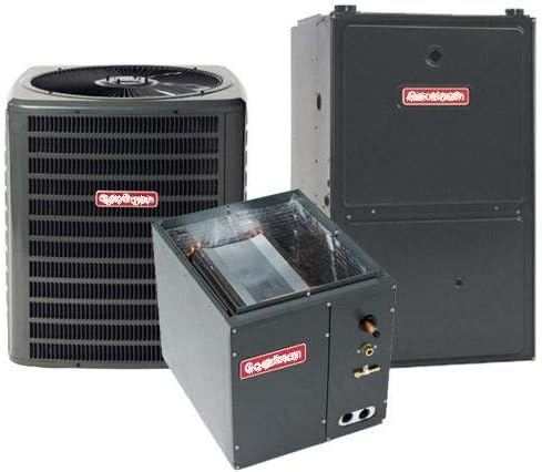 2.5 Ton Goodman 15 SEER R-410A 80% AFUE 100,000 BTU Two-Stage Vertical Gas Furnace Split System