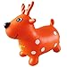 AppleRound Orange Reindeer Bouncer with Hand Pump, Inflatable Space Hopper, Ride-on Bouncy Animal