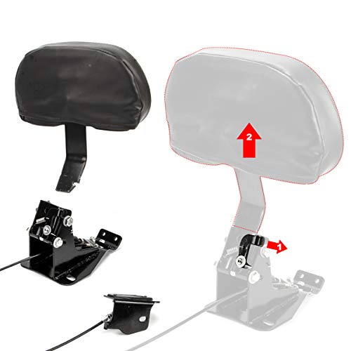 Adjustable Motorcycle Rider Backrest Sissy Bars for Harley Touring Road King Street Glide Ultra CVO FLHR FLHX FLTRX 2009-2019 (Black)