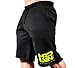 Monsta Clothing Co. Men Workout (HRD-LVN HardLivin) Gym Sweat Shorts (G:BK-A:YW) Black/Yellow